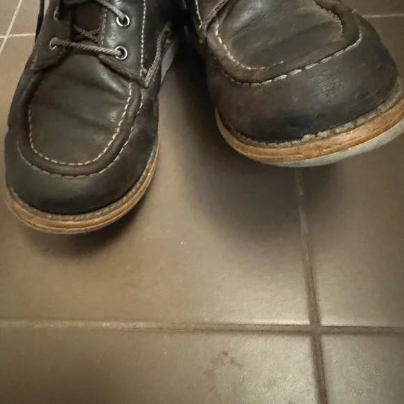 CARHARTT Men's Brown Leather Waterproof Moc Toe Wedge Work Boots Size 9 Outdoors - Picture 10 of 16